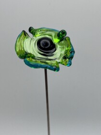 Coquelicot n°017 Fleur en verre avec tige Fleur en verre avec tige