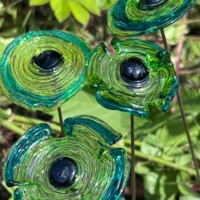 Bouquet de coquelicots en verre de Murano Fleurs en verre