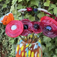 Bouquet de fleurs variées en verre de Murano Fleurs en verre