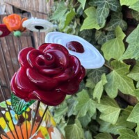 Bouquet de roses en verre de Murano Fleurs en verre