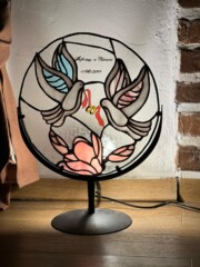 VIT007 - Vitrail souvenir de mariage Vitrail souvenir de mariage