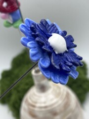 BLEUET001 - Bleuet de France en verre de Murano, le bleuet du souvenir et de la solidarité Bleuet de France en verre