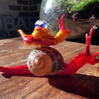 FIGUR010 - Escargot en verre de Murano et son petit tunning sur le dos