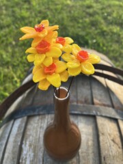 Bouquet de jonquilles en verre de Murano<br />Réf. BOUQ004 Bouquet de jonquilles en verre de Murano