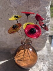 Bouquet de fleurs en verre de Murano<br />Réf. BOUQ006 Bouquet de fleurs en verre de Murano