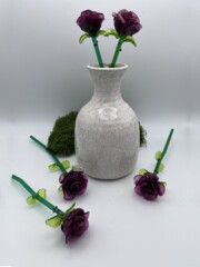 Rose rouge en verre de Murano Rose rouge en verre de Murano