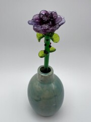 Fleur éternelle<br />Réf. ROSE020 Fleur éternelle. Rose en verre de Murano