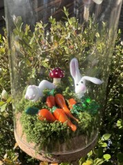 Dôme mini monde de figurines en verre<br />Réf. DOME001 Dôme mini monde de figurines en verre