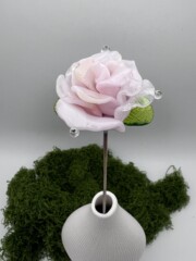 Fleur rose en verre de Murano<br />Réf. ROSE019 Fleur rose en verre de Murano