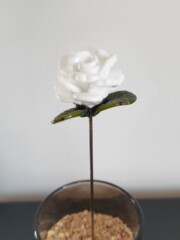 Rose blanche éternelle en verre de Murano Idées cadeaux fêtes des mères